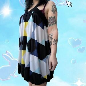 vtg 2003 magenta dopamine sabrina carpenter sleeveless bubble dress, sz sm